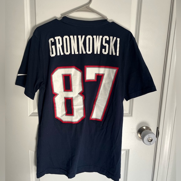 NFL Nike New England Patriots Gronkowski Super Bowl XLIX T-shirt, size M - Picture 2 of 4